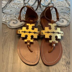 Tory Burch Sandals size 9 Wore them one time like brand new
